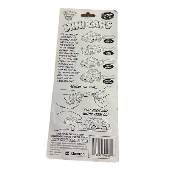 Vintage Chevron Mini Cars with removable clip - Picture 3 of 3